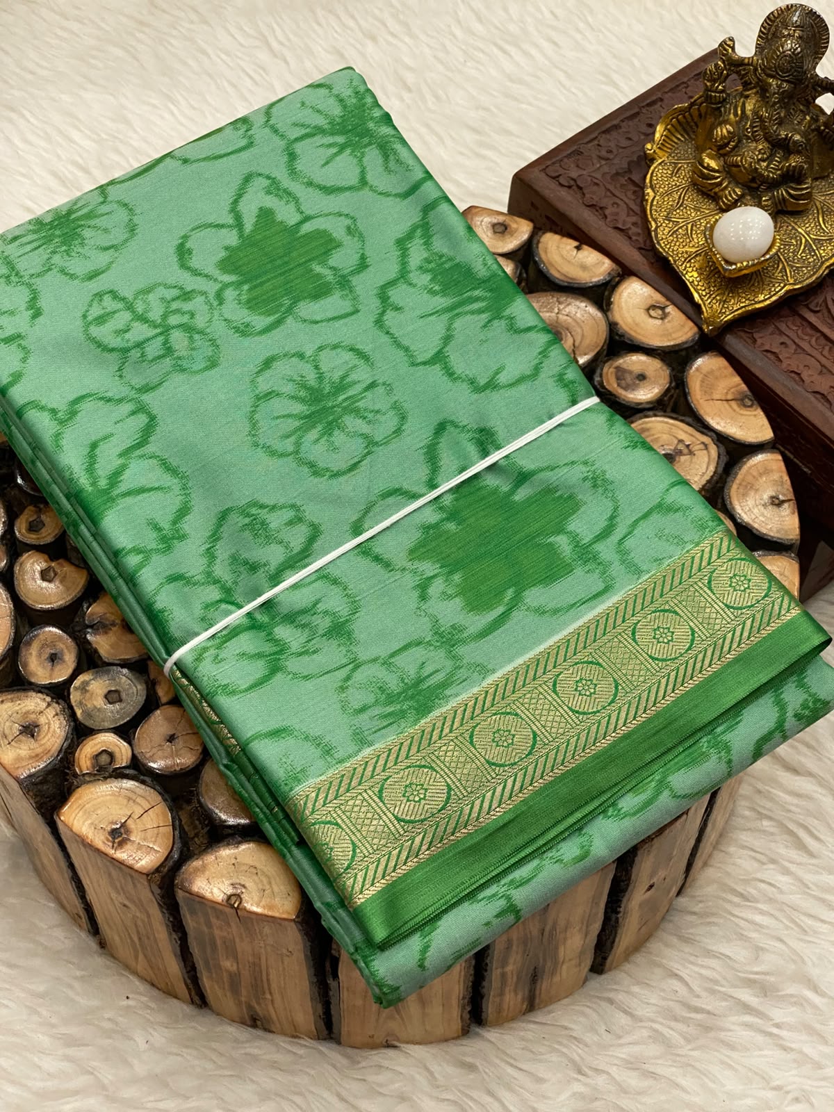 Small Border Printed Silk Sarees