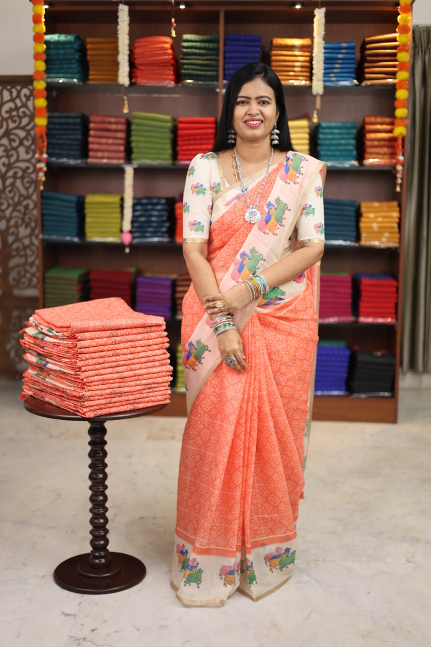 Linen Cotton Saree - Vol3