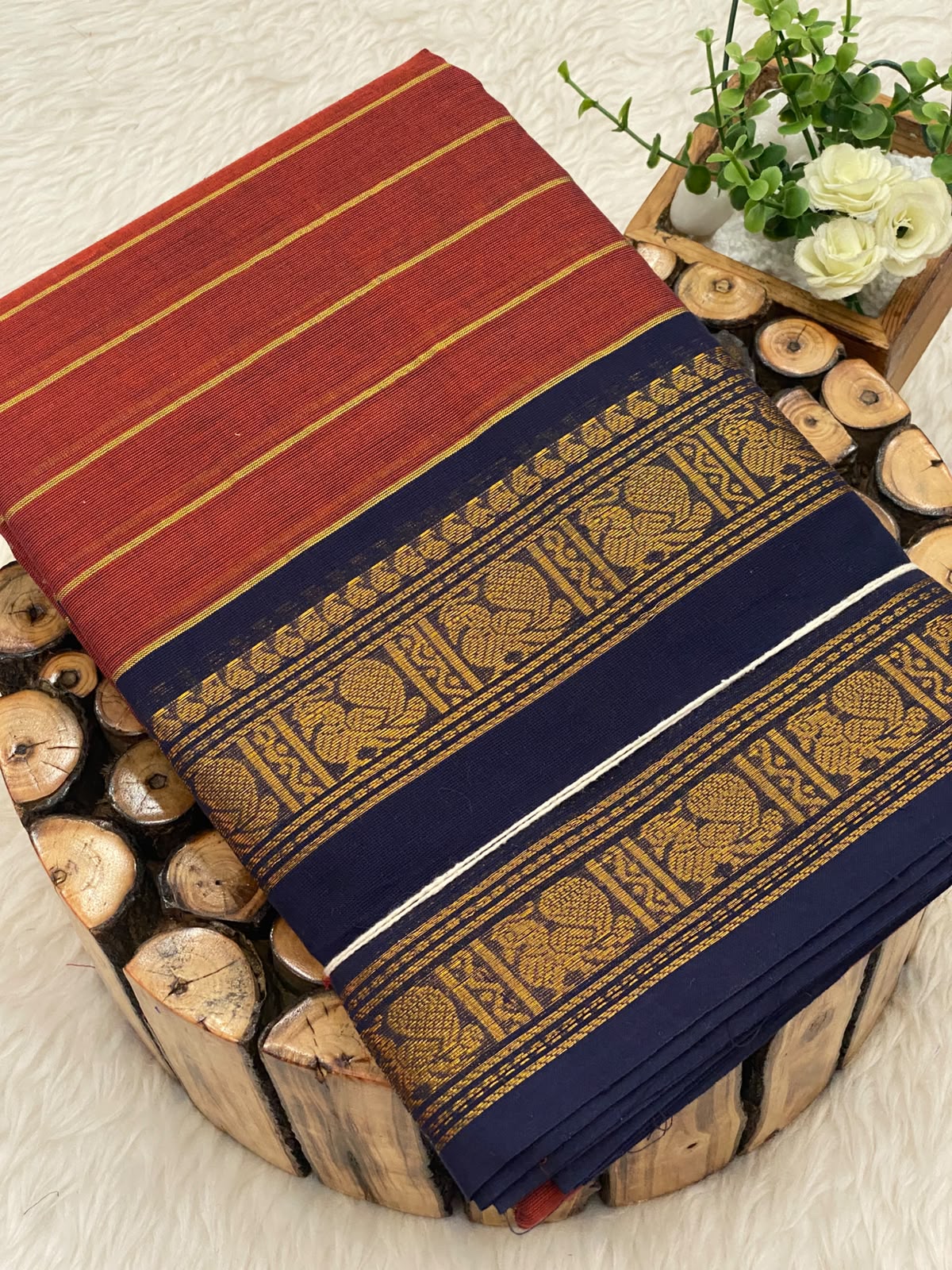 Chettinadu Cotton Saree W/B-Vol3