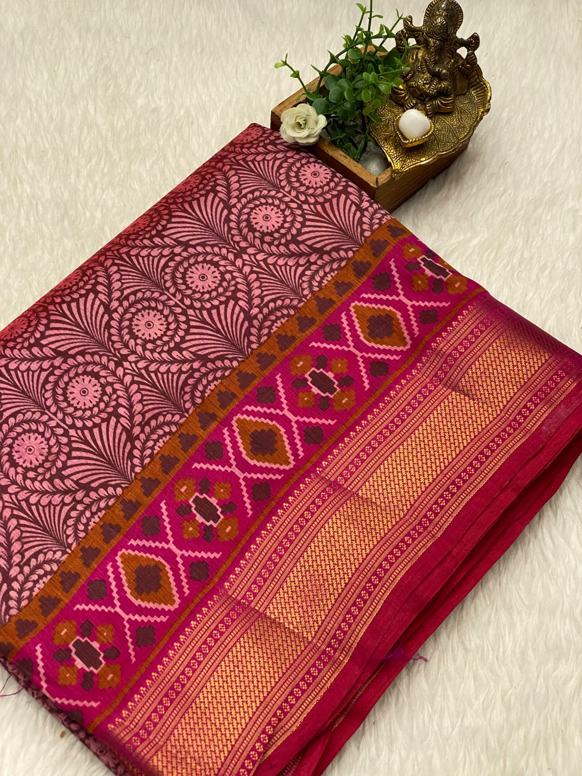 Semi Patola Soft Silk Sarees