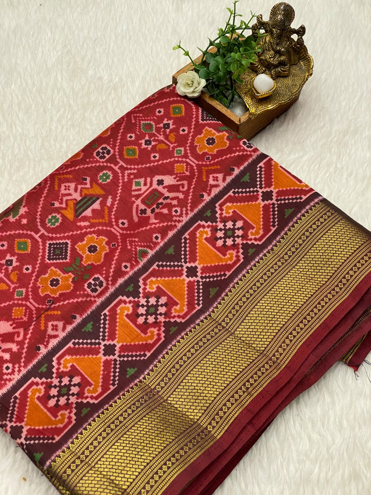 Semi Patola Soft Silk Sarees