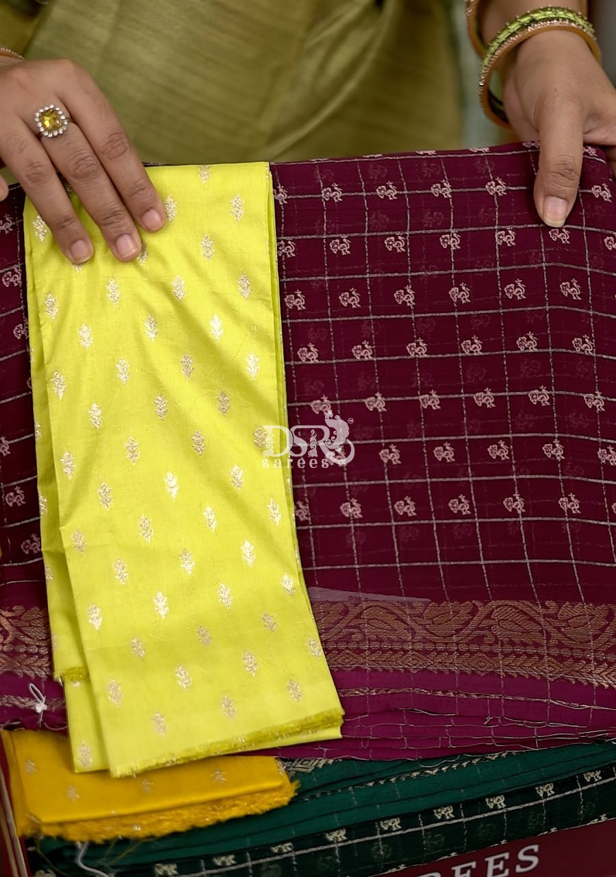 Semi Mysore Dola Crepe Saree