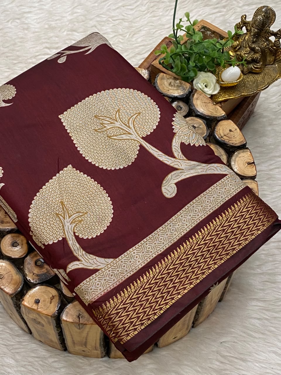 Munga Tussar Silk Saree