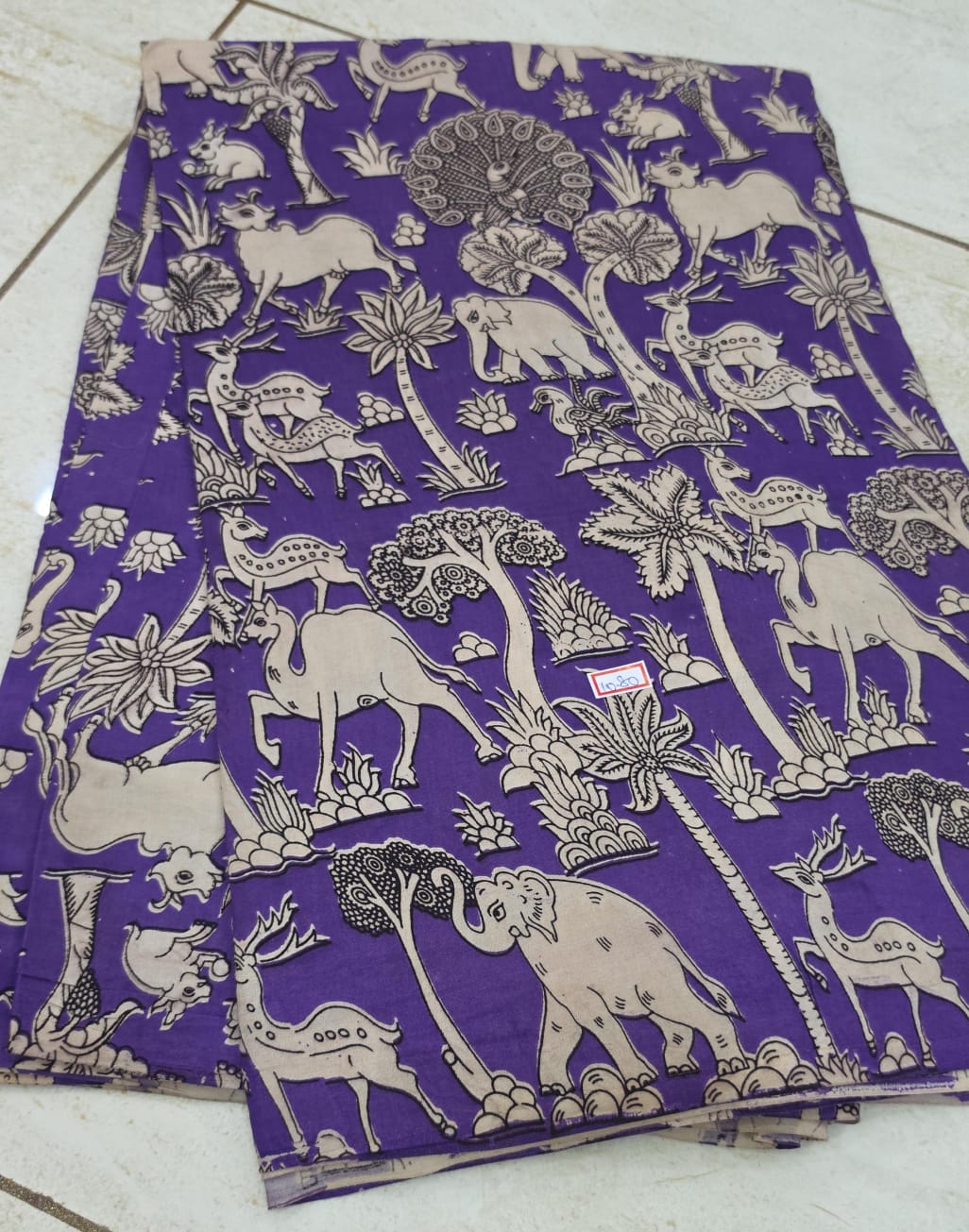 Chennuri Silk Kalamkari Printed 1 mtr cut blouse