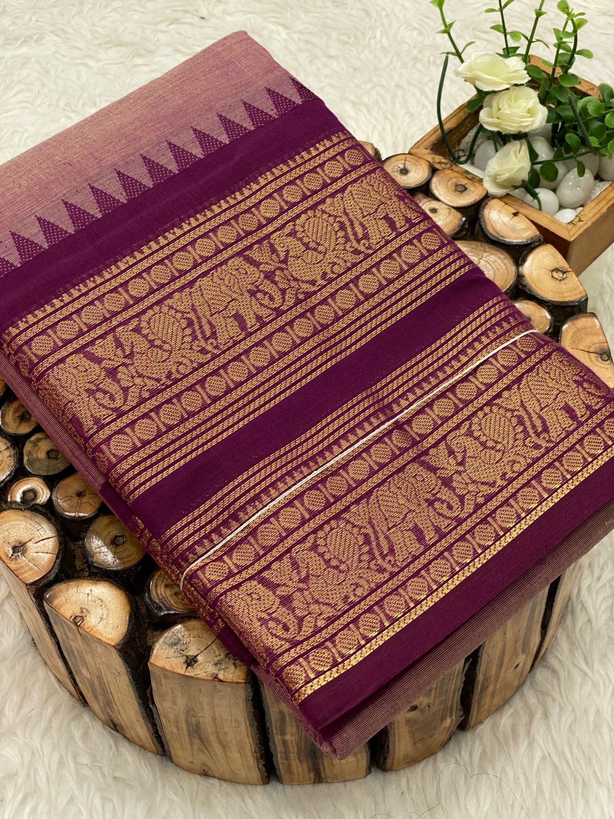 Chettinadu Cotton Sarees W/B