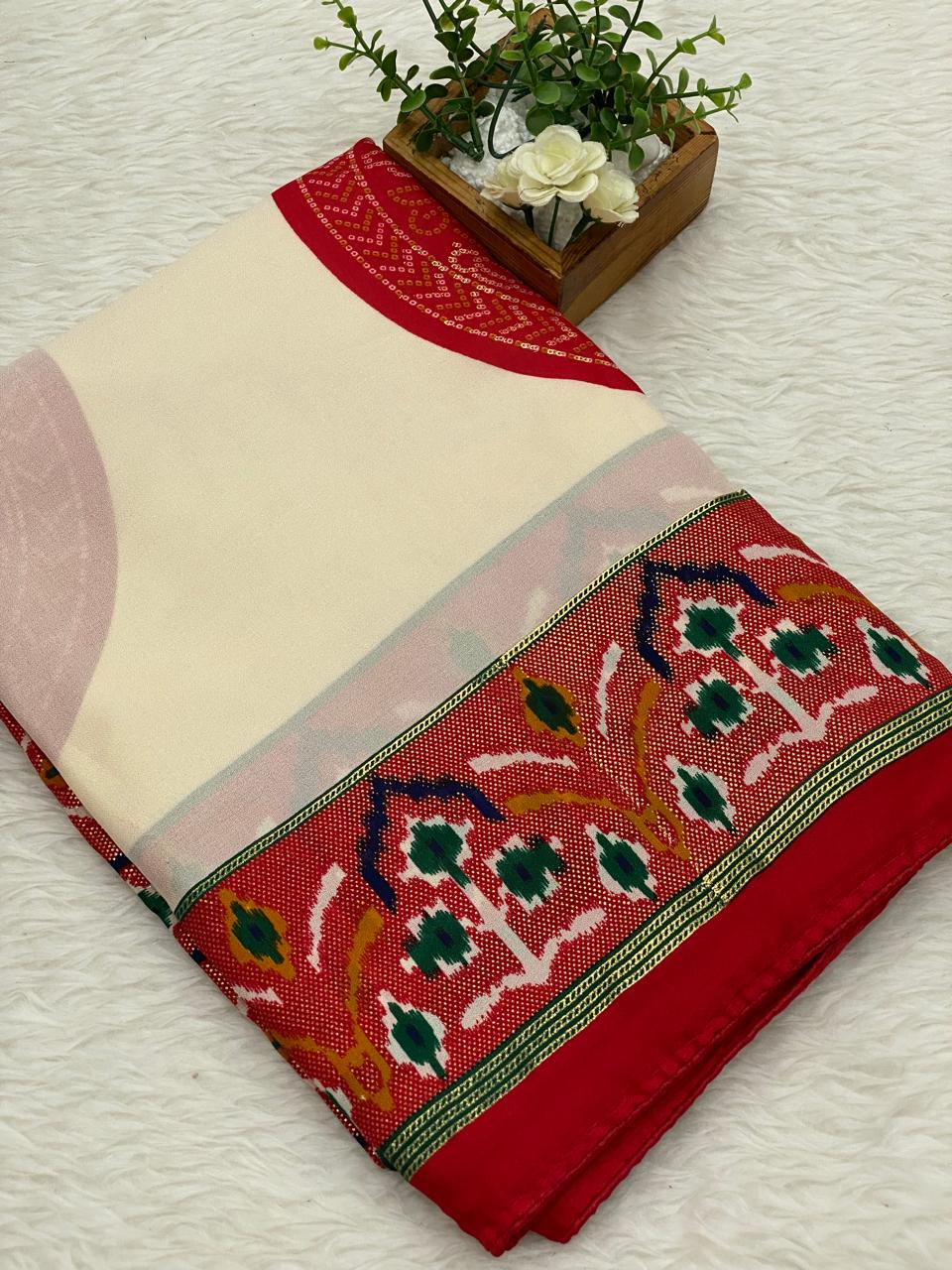 Viscose Chiffon Sarees-vol1