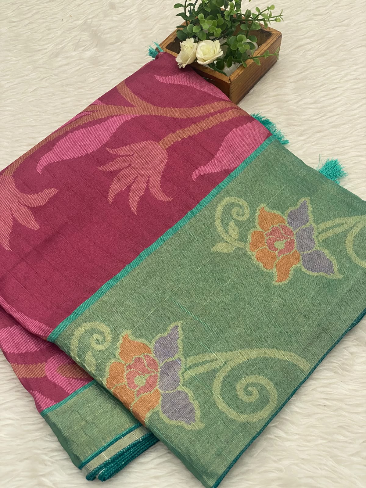 Pochampally Jute Silk Sarees
