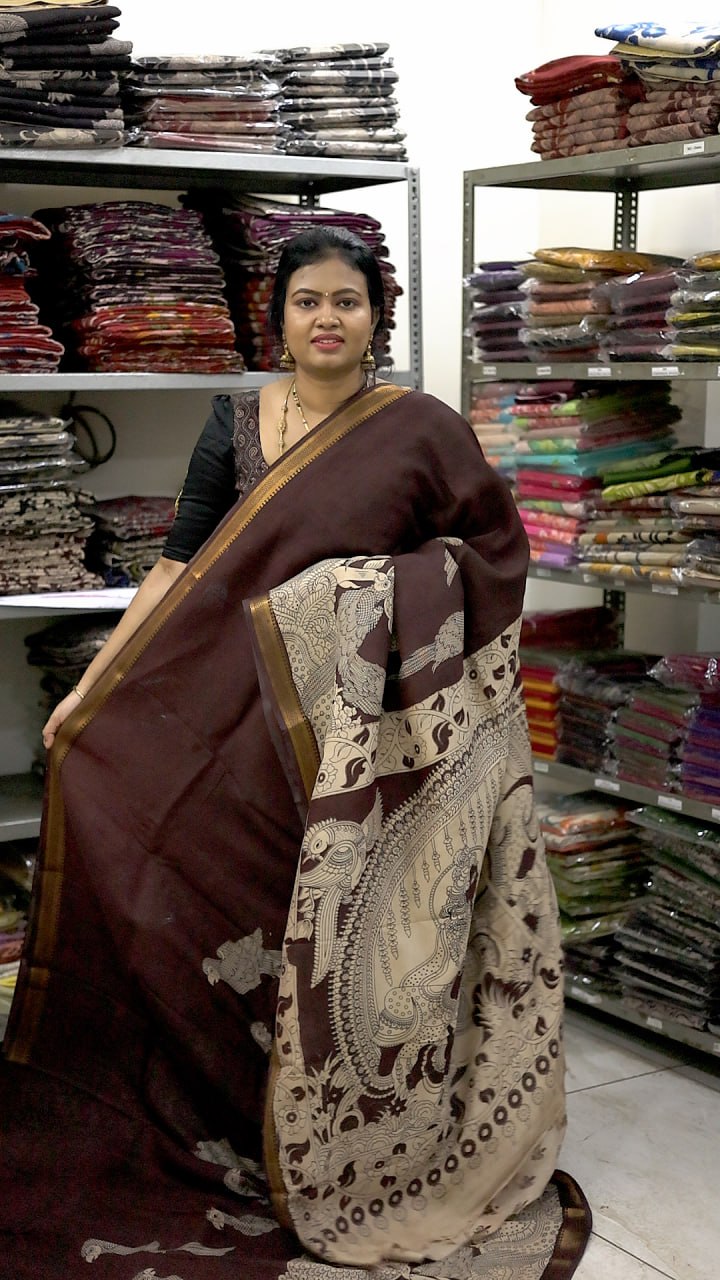 Chennuri Silk Kalamkari Saree
