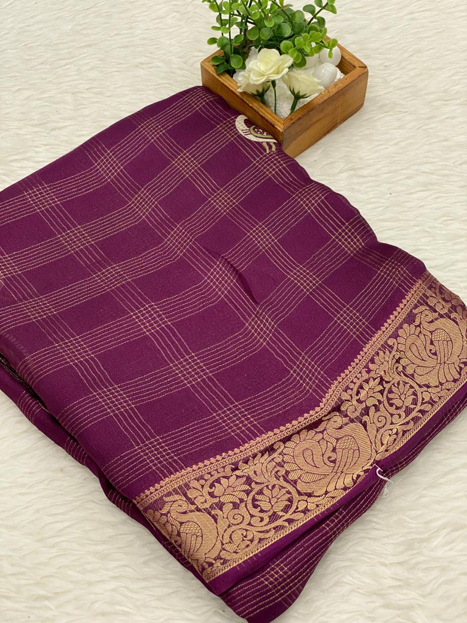 Viscose Chiffon Sarees-vol1