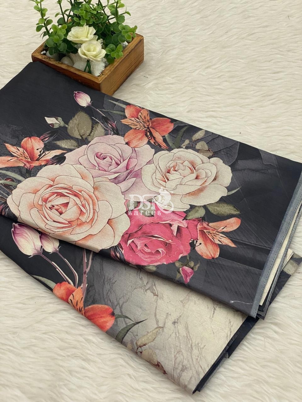 Jute Satin Silk Sarees