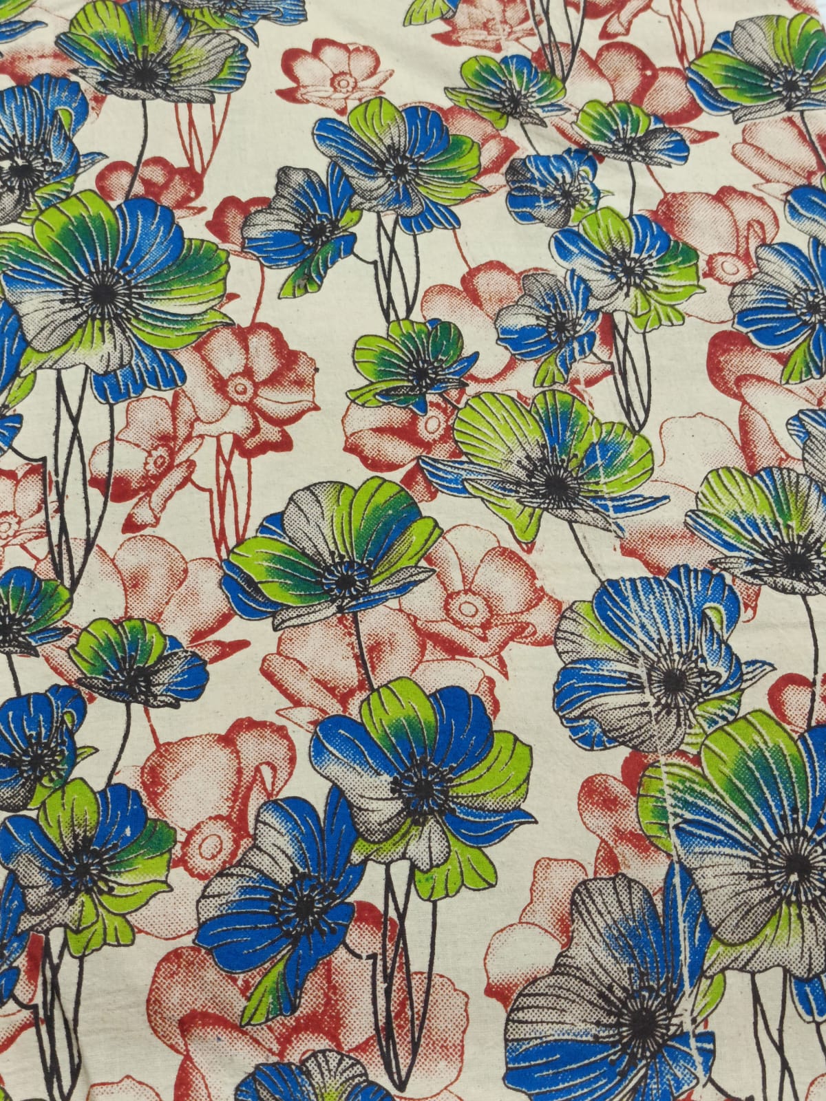 Kalamkari Cotton Printed 1 mtr cut Blouse