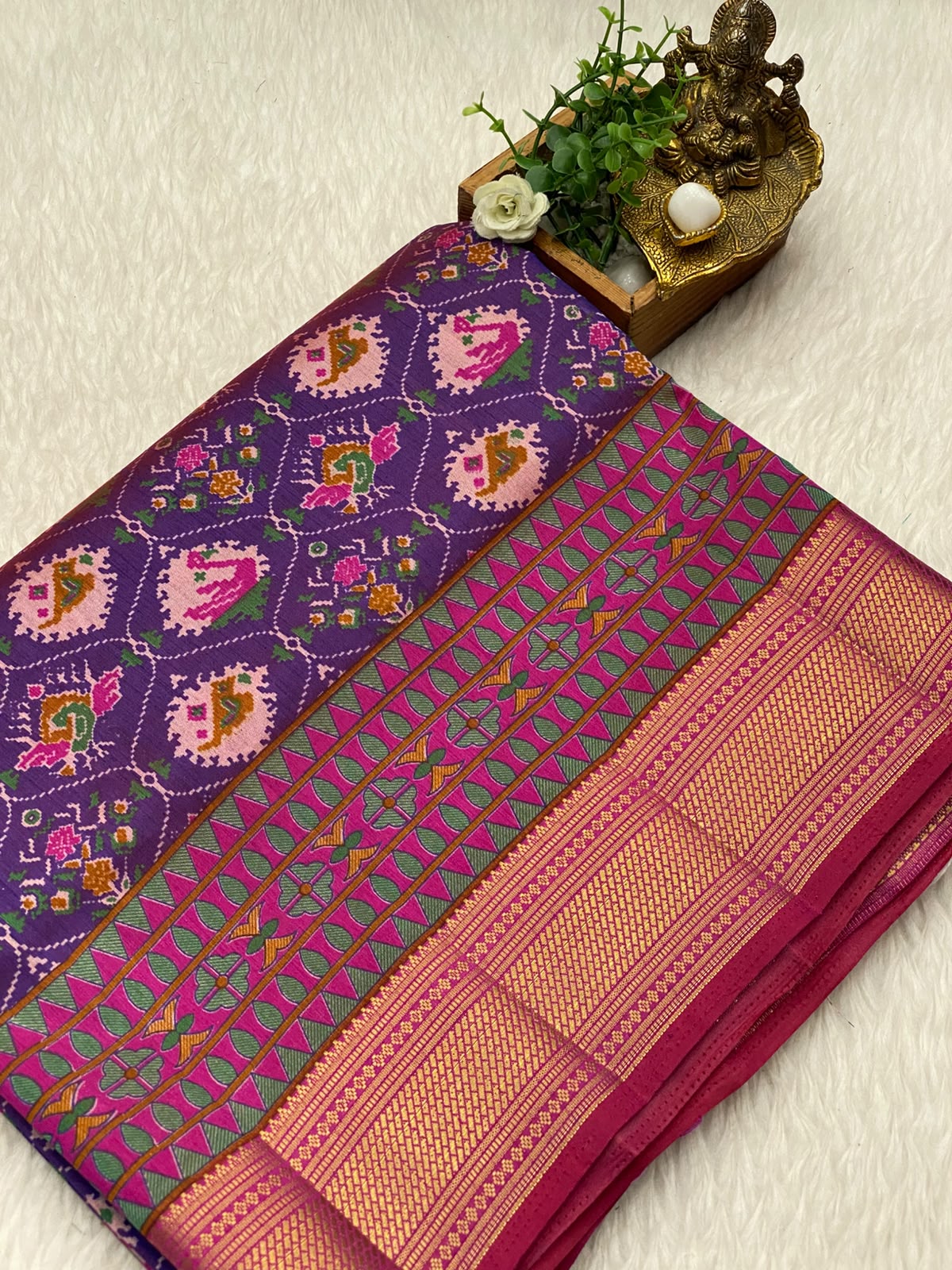 Semi Patola Soft Silk Sarees