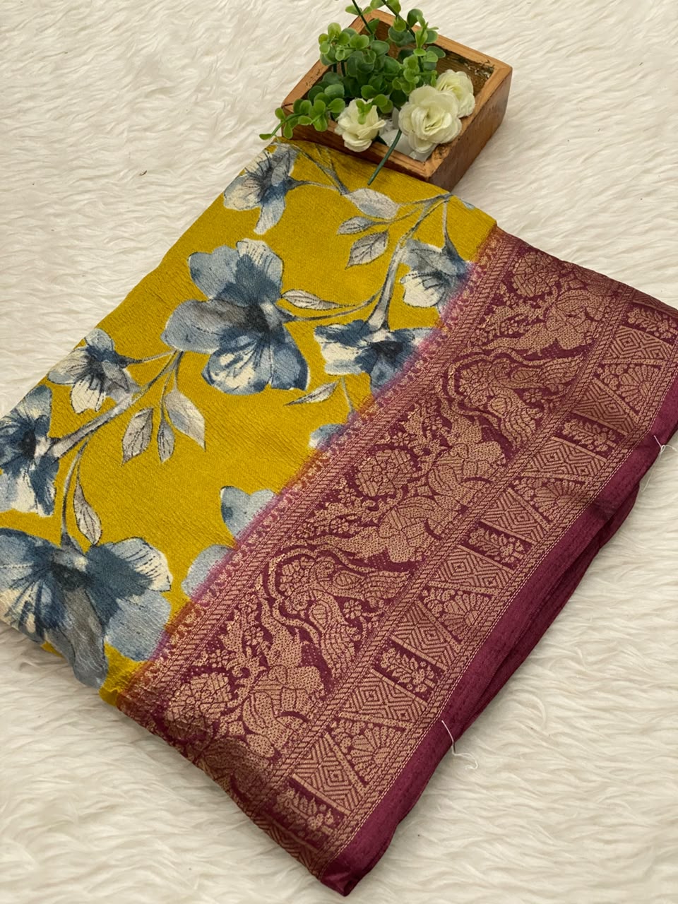 Crushed Dola Sarees