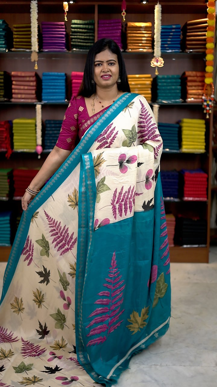 Viscose Chiffon Sarees - vol1