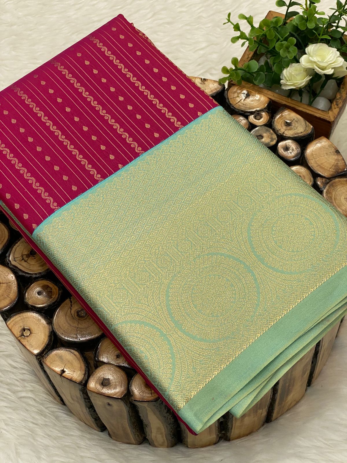 Premium Kanchi Korvai Border Saree