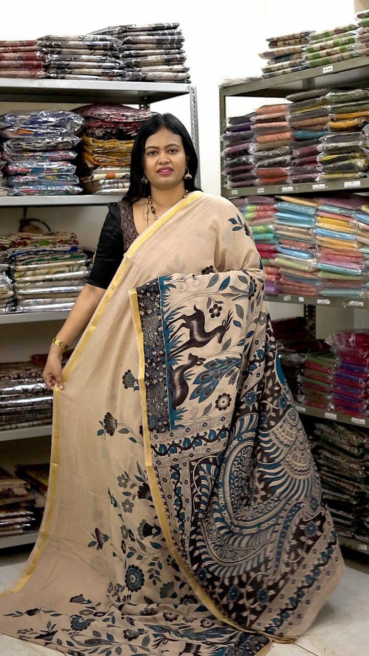 Kota net Kalamkari sarees
