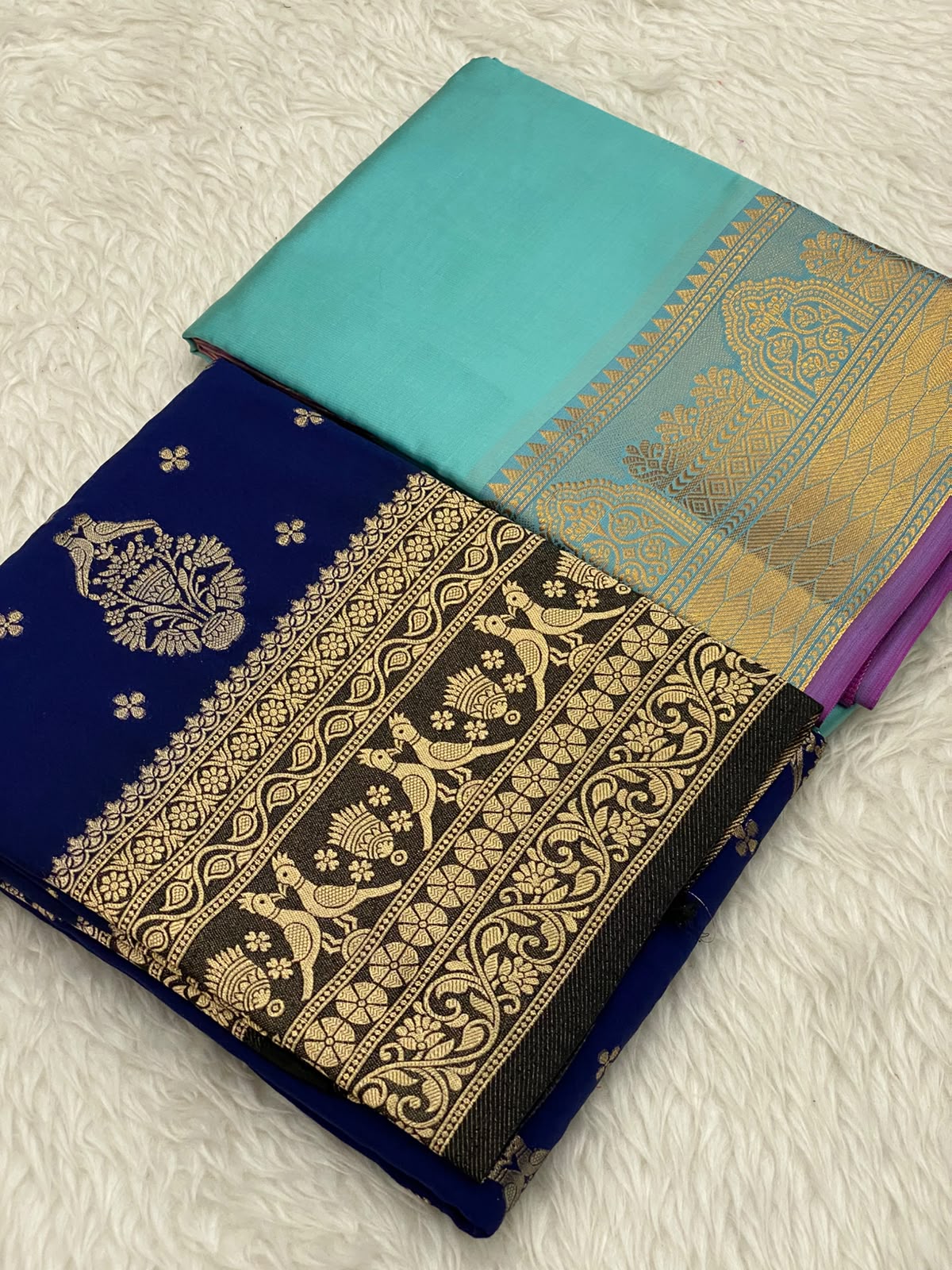 Georgette Soft Silk Combo Saree