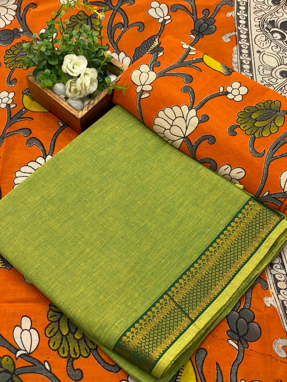 Mangalagiri Cotton Sets With Kalamkari