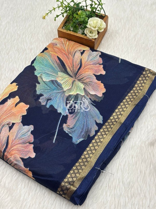 Viscose Chiffon Sarees - vol1