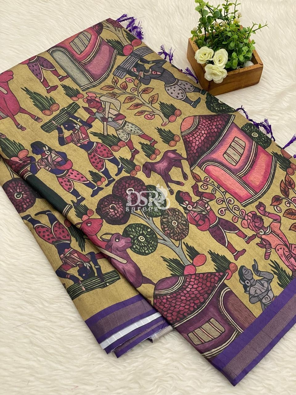 Semi Tussar Saree