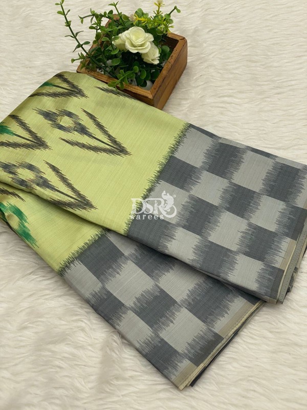 Pochampally Printed Italian Silk Saree