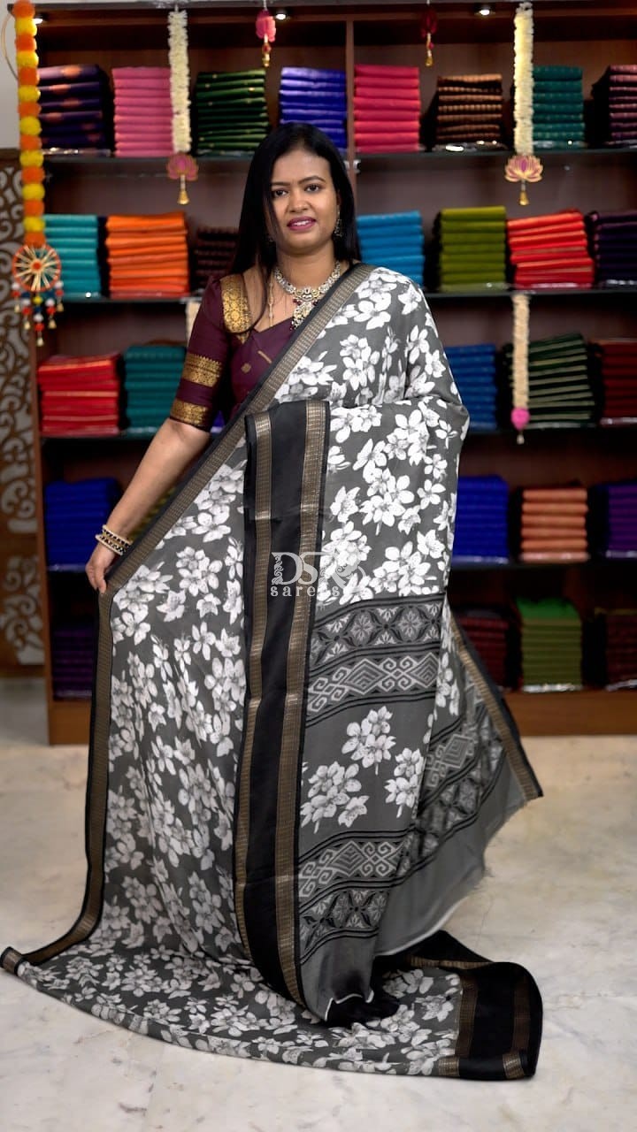 Viscose Chiffon Sarees -vol1