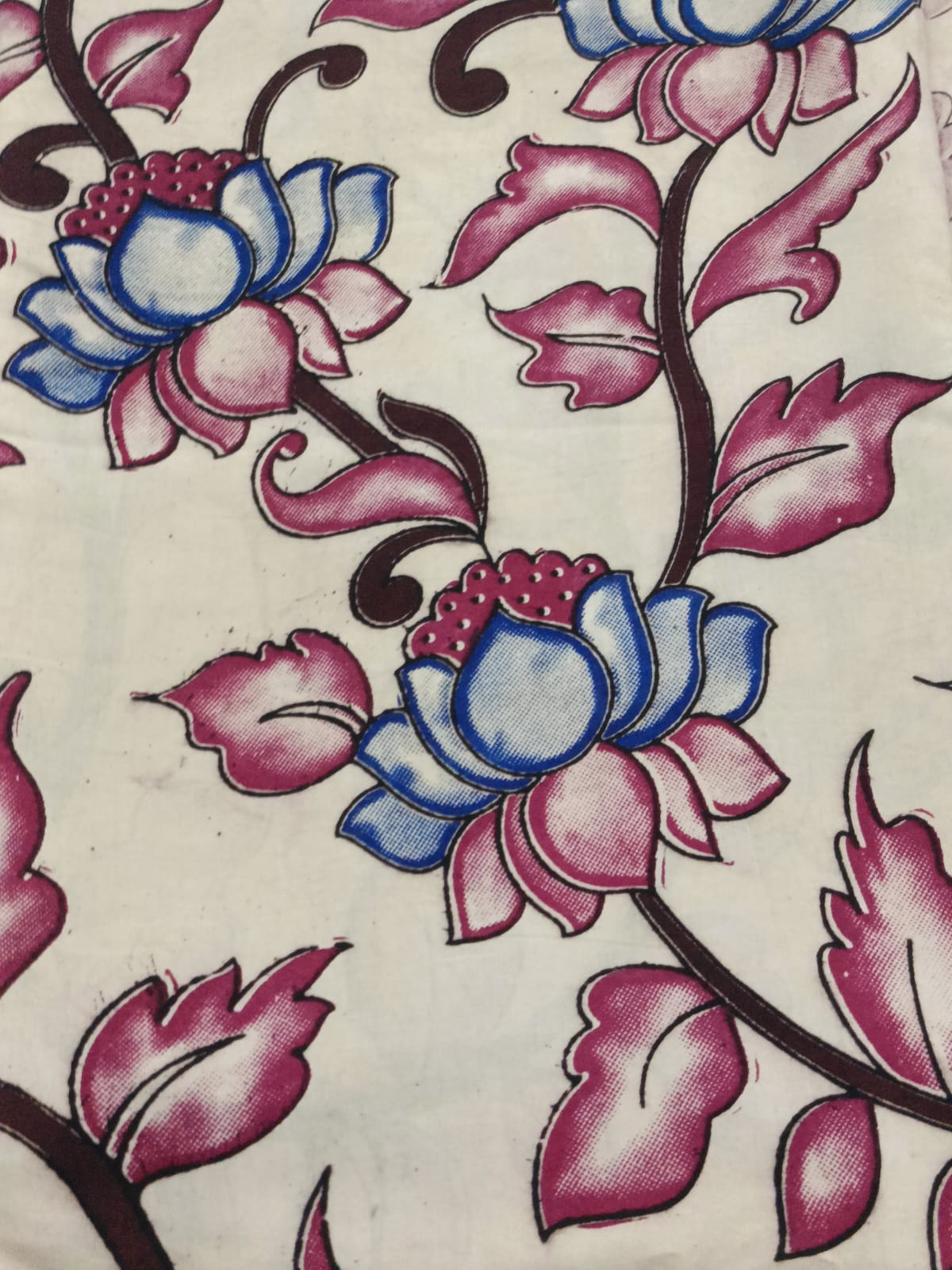 Chennuri Silk Kalamkari Printed 1 mtr cut blouse