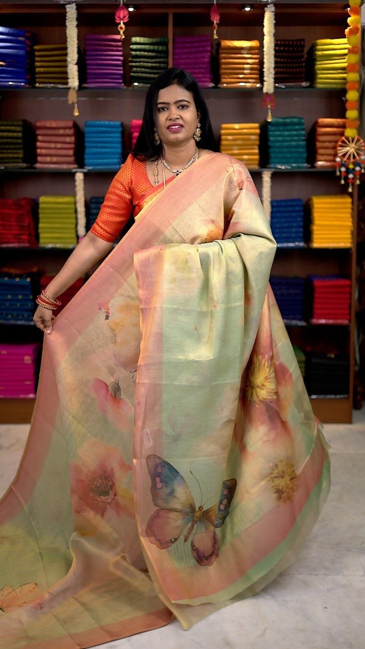 Tissue Digital Print Saree