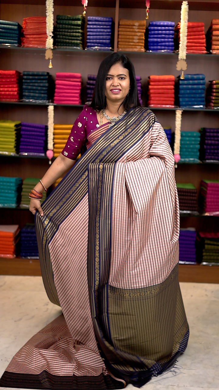 Madras Checks Semi Silk Saree