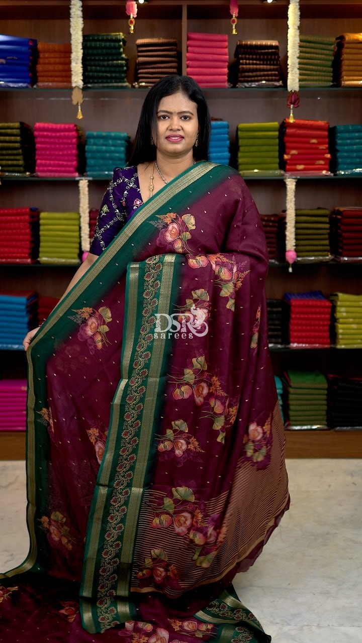 Viscose Chiffon Sarees