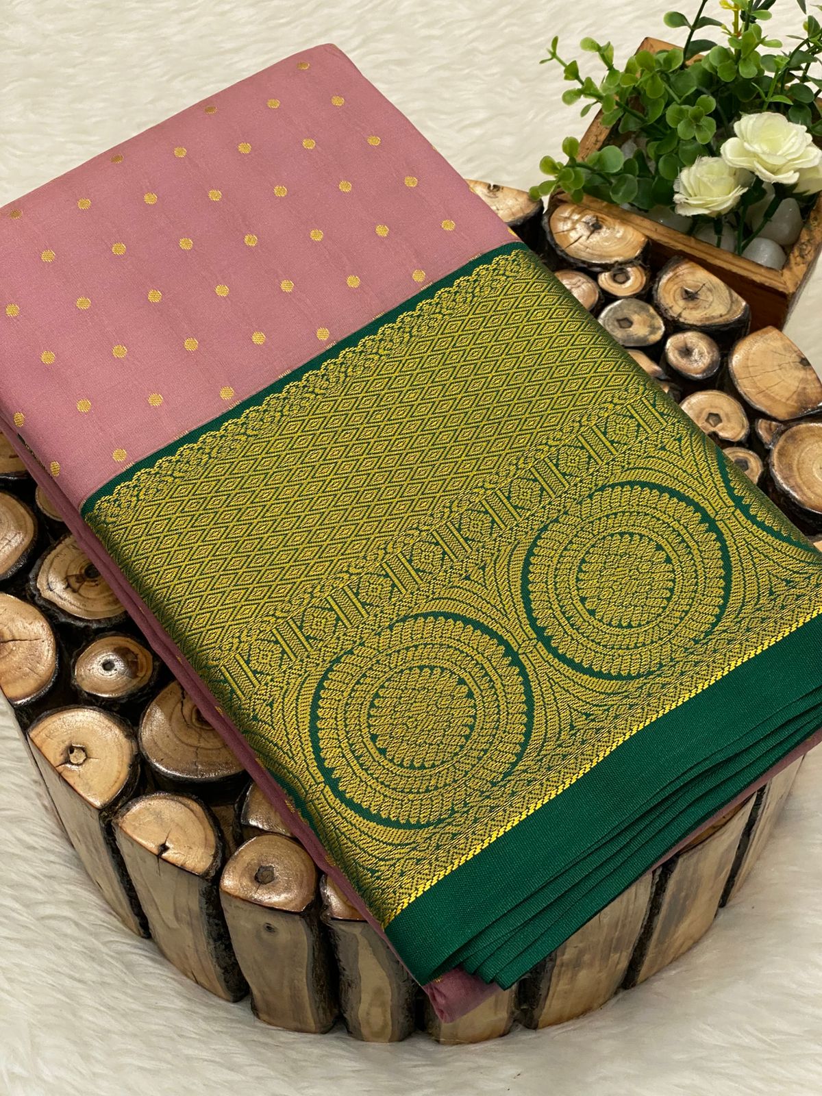 Premium Kanchi Korvai Border Saree