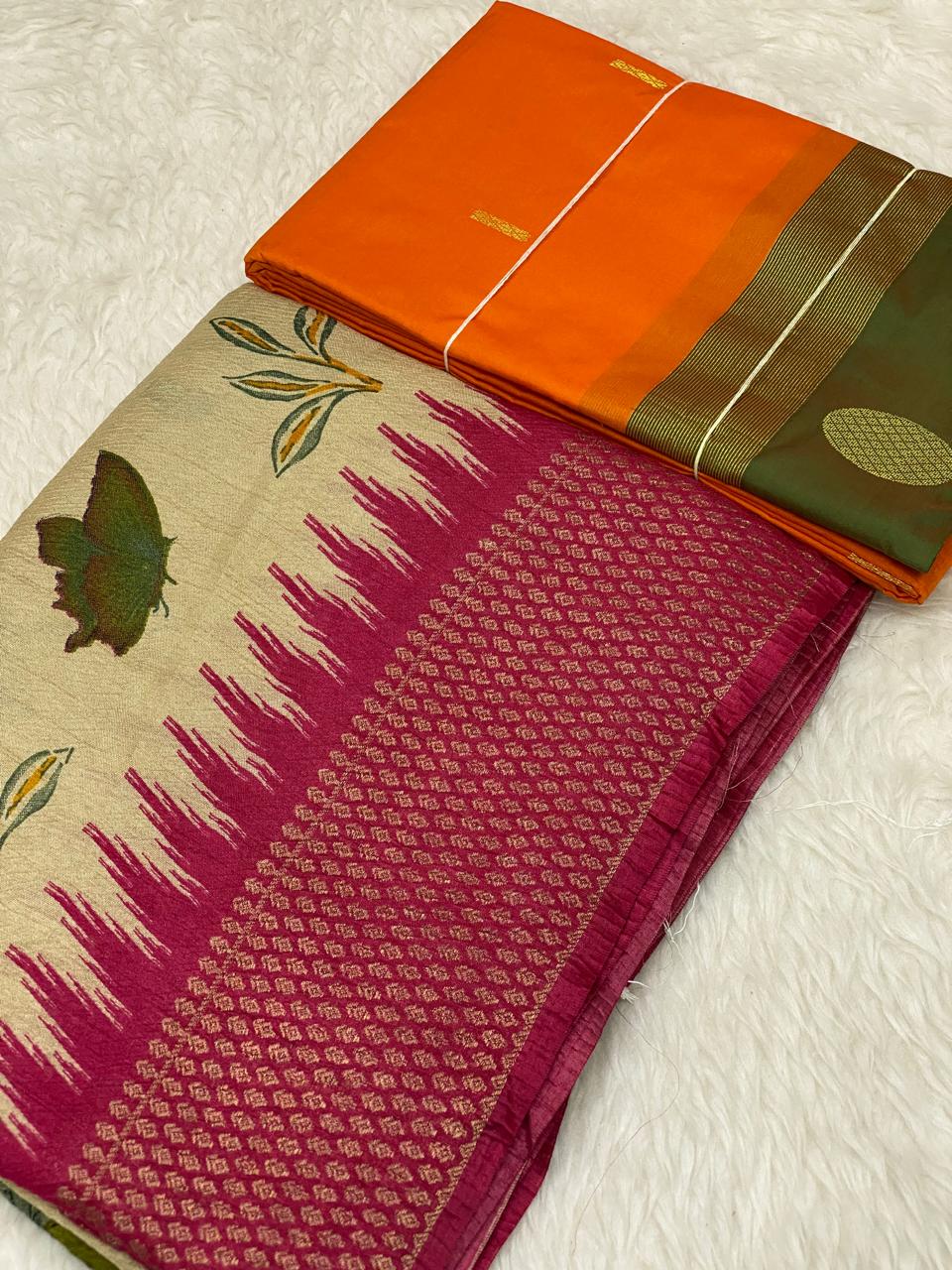 999- Crushed Dola Arani Combo Saree