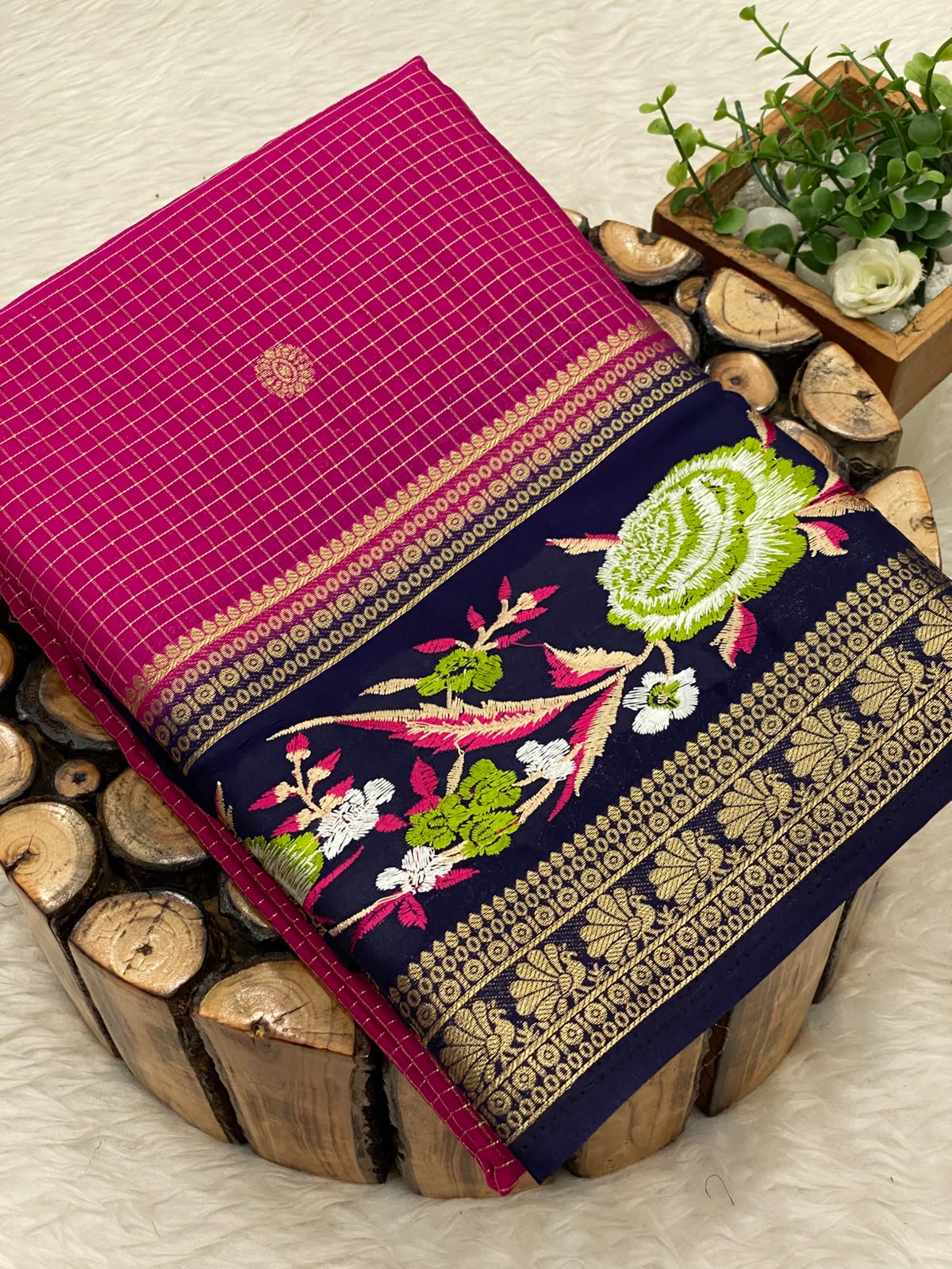 Embroided Mysore Crepe Silk