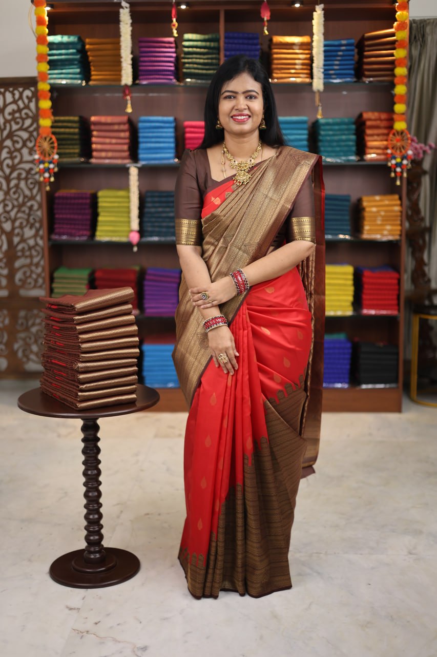 Aeroplane Kanchi Semi Silk Saree