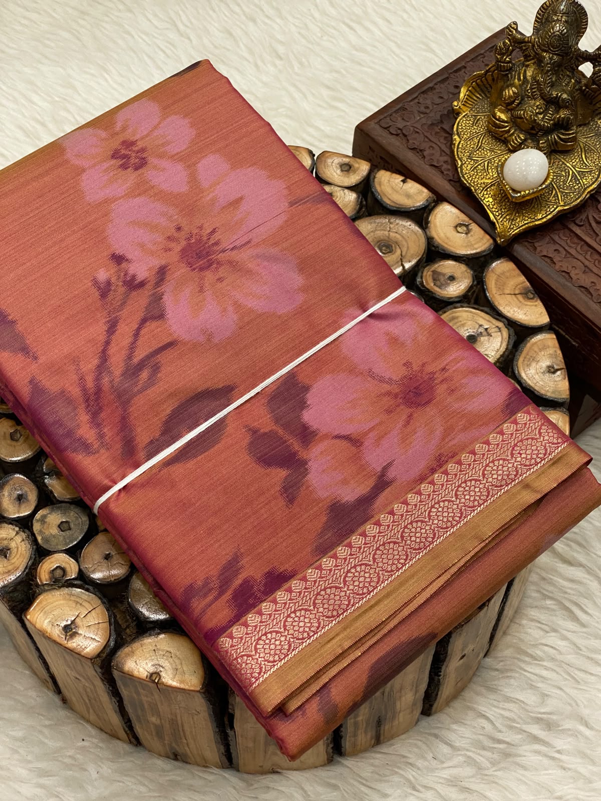 Small Border Printed Silk Sarees