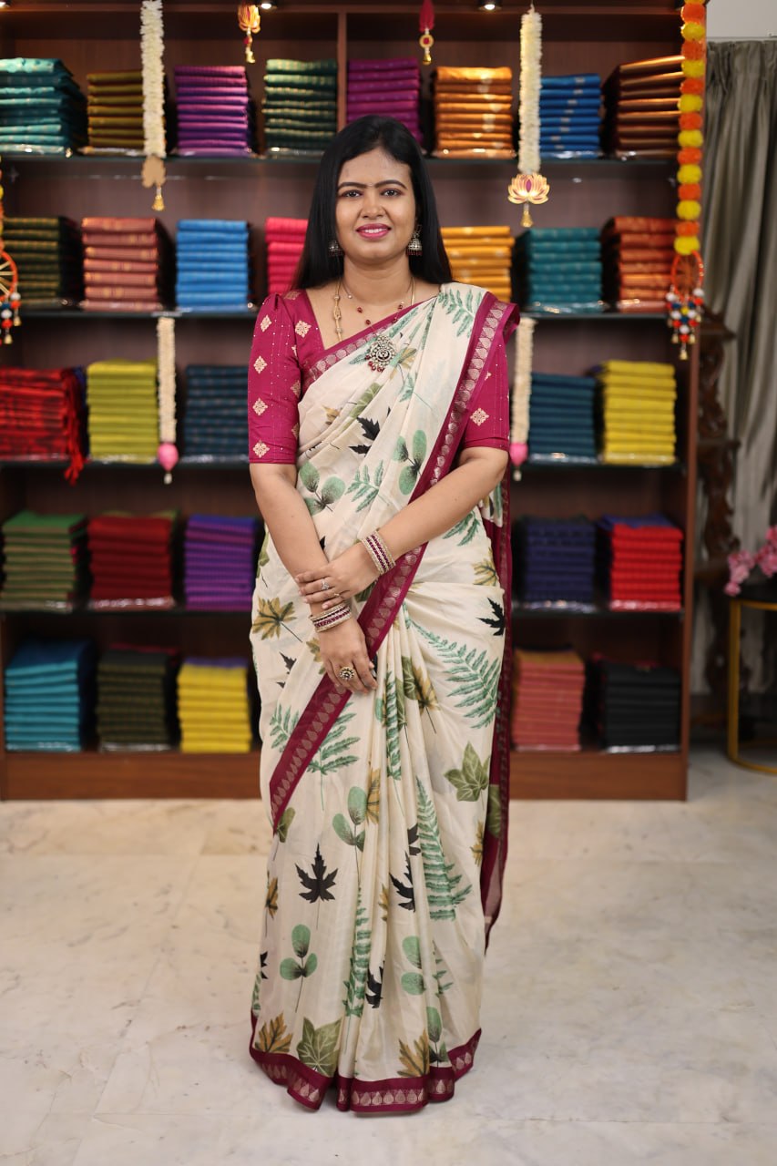 Viscose Chiffon Sarees - vol1