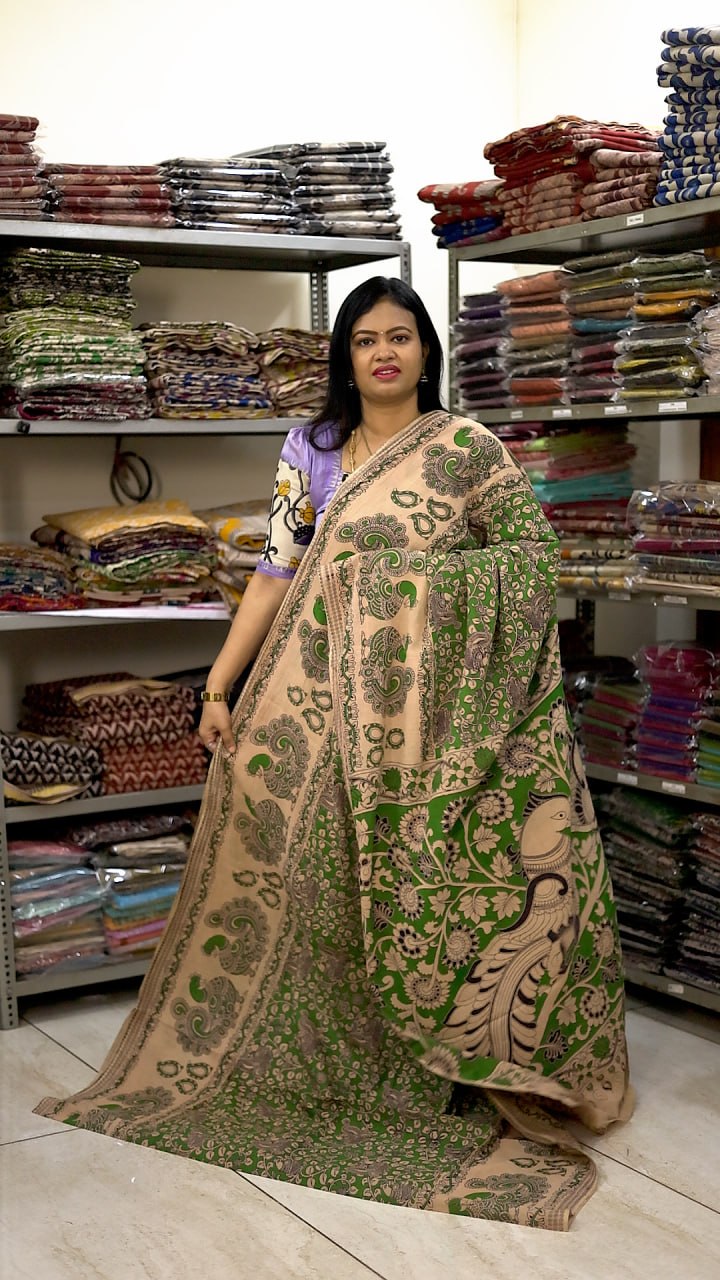 60s Count Premium Kalamkari Cotton Saree