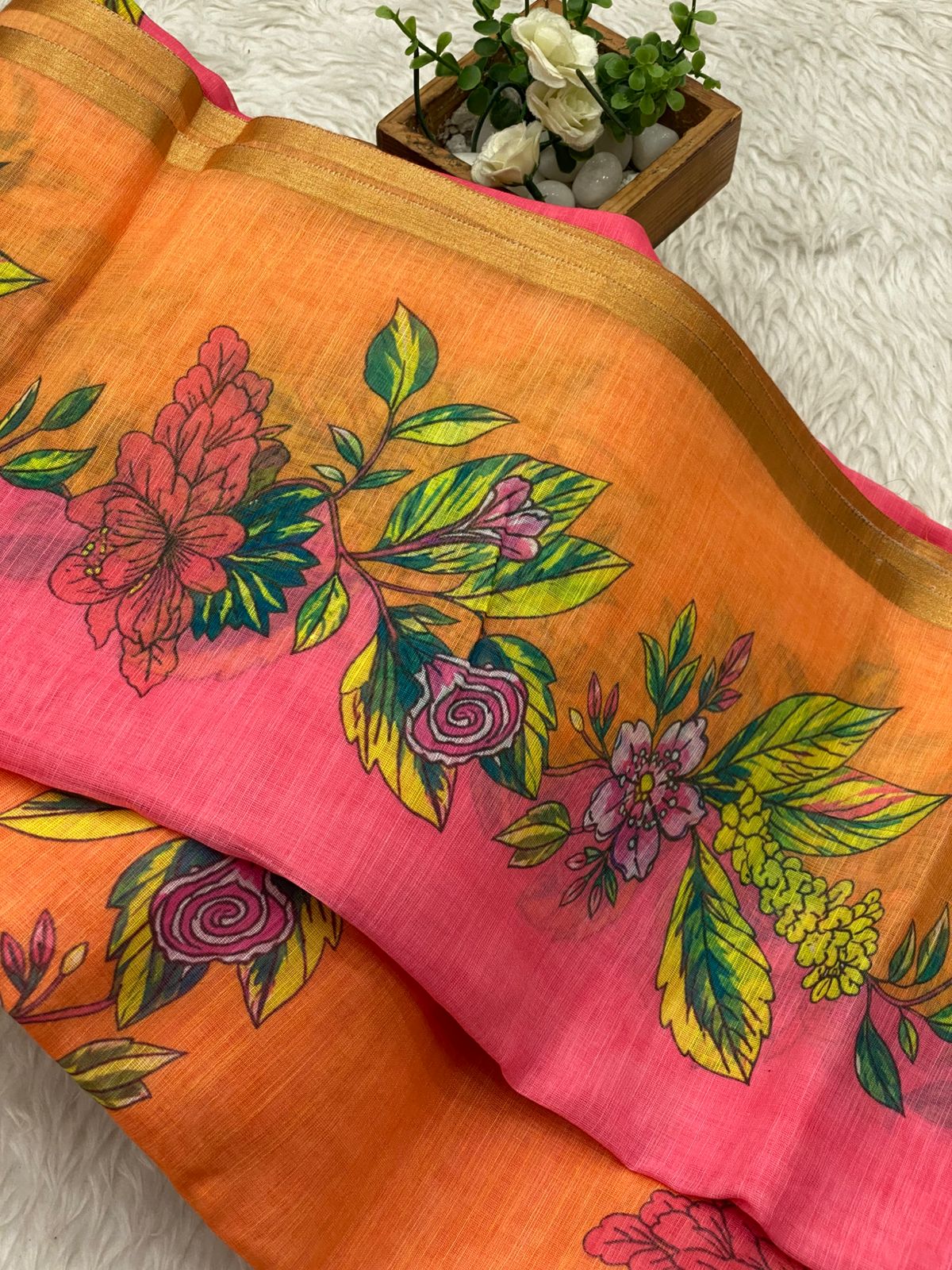 Linen Cotton Saree - Vol3