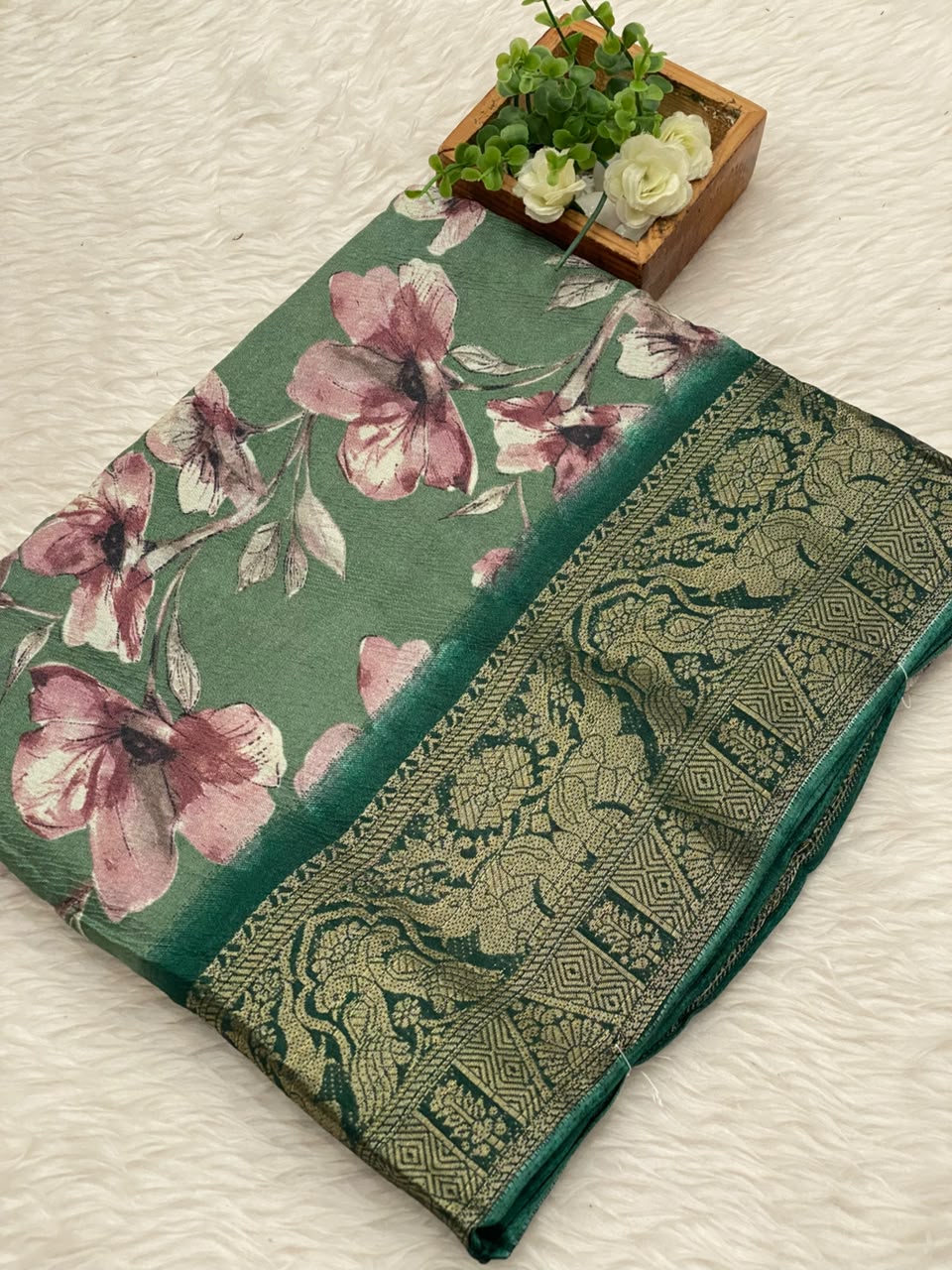 Crushed Dola Sarees