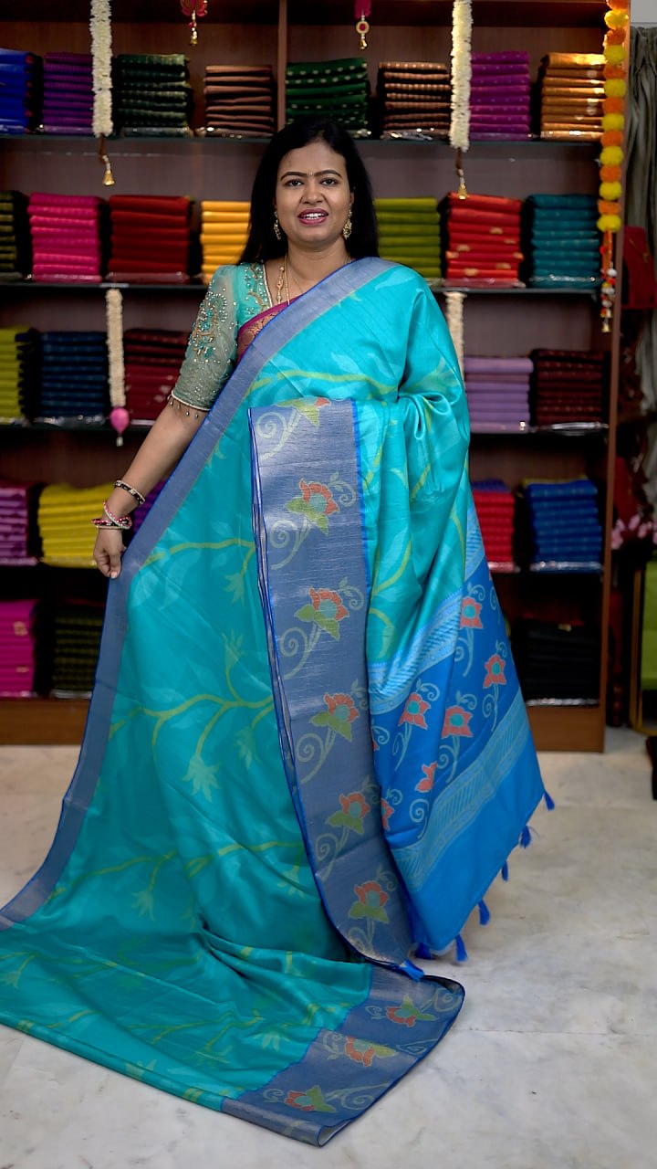 Pochampally Jute Silk Sarees