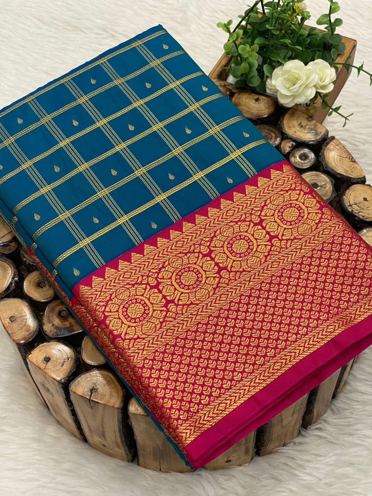 Premium Kanchi Korvai Border Saree