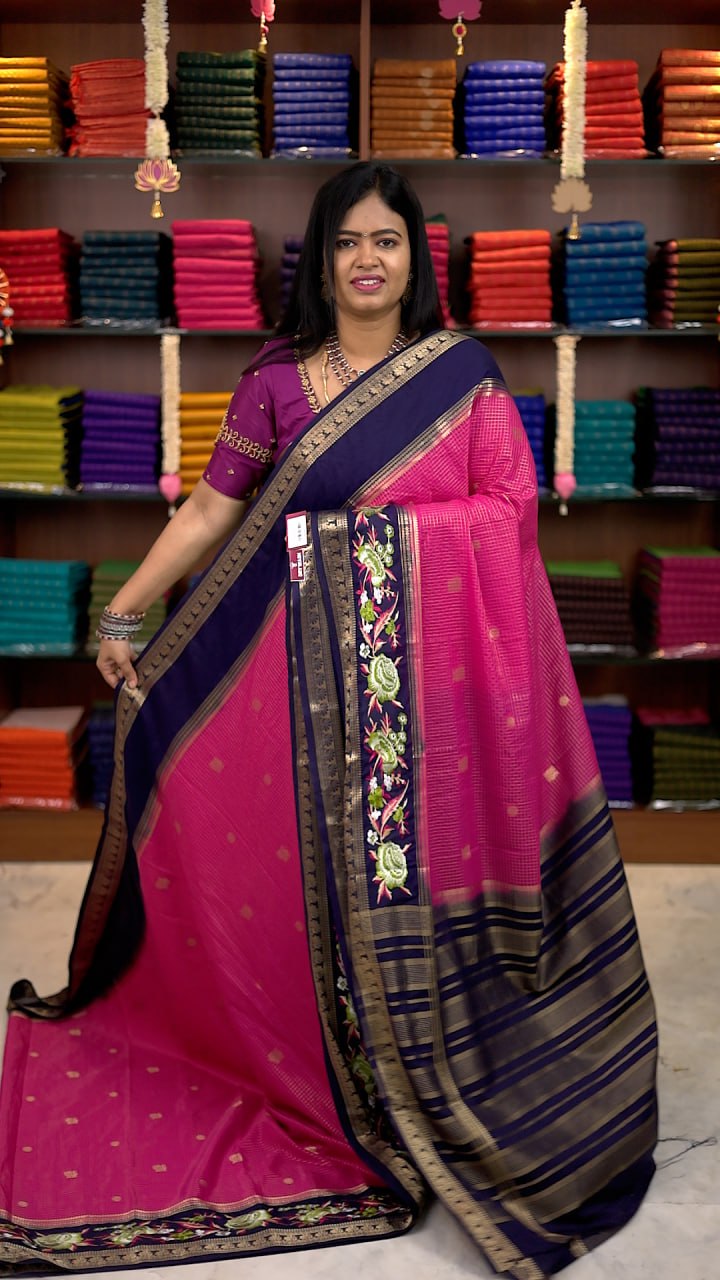 Embroided Mysore Crepe Silk