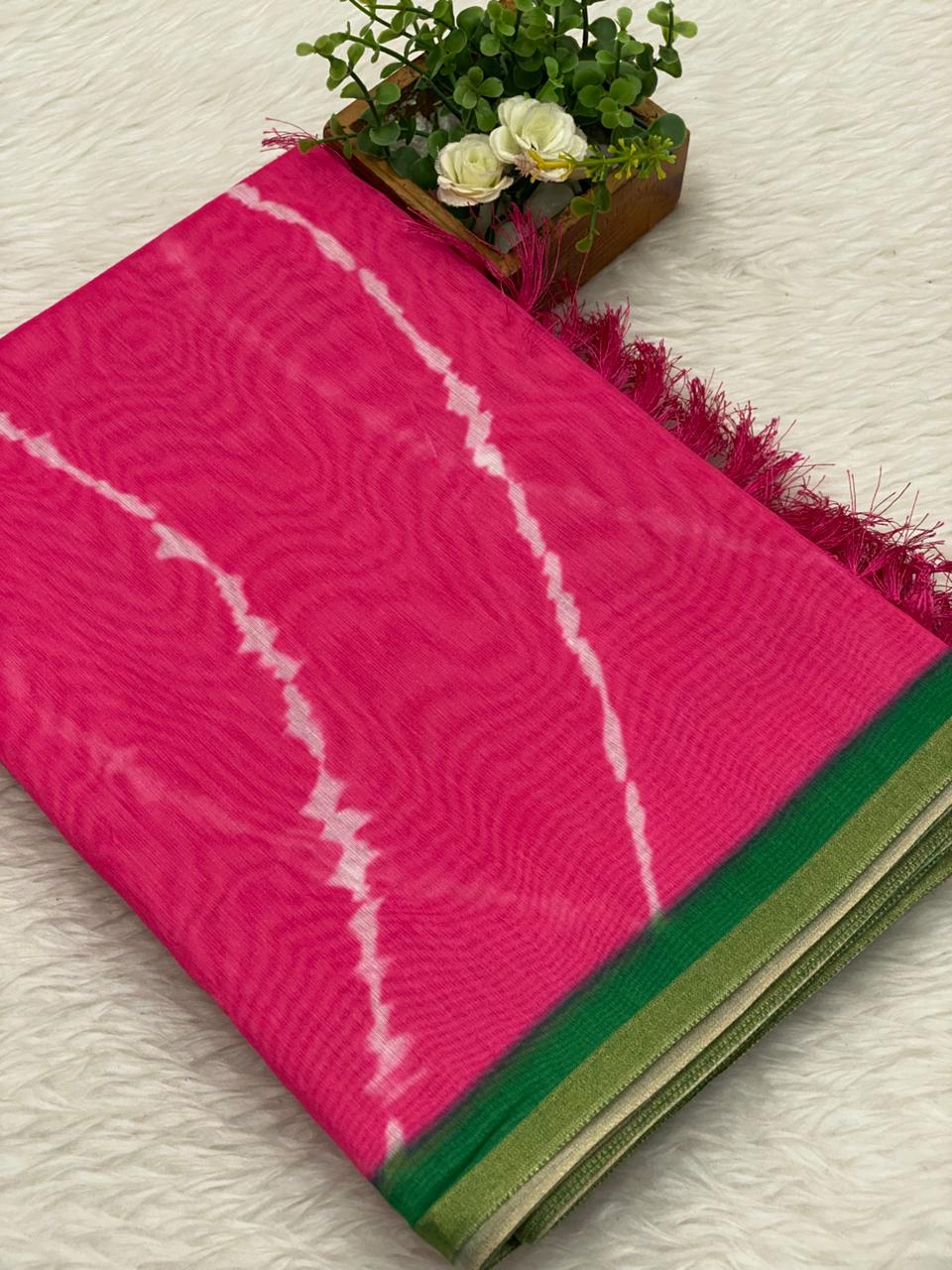 Chanderi sico Saree