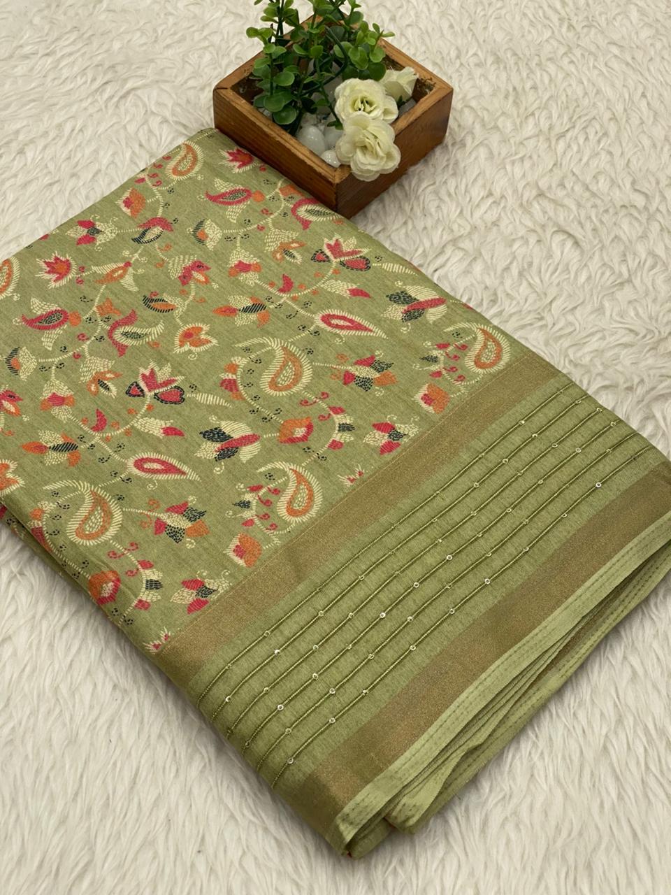 Border Sequence Dola Sarees