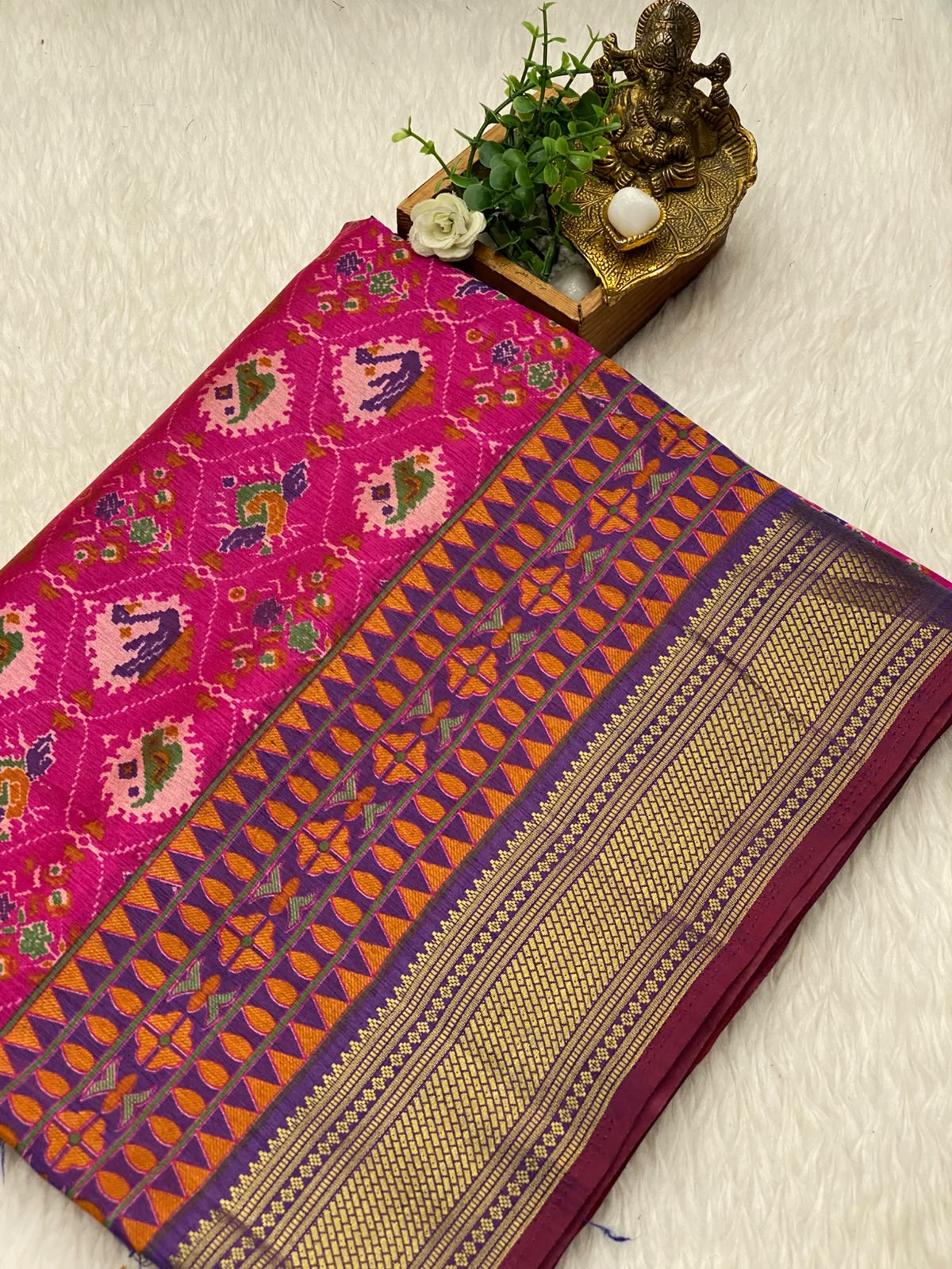 Semi Patola Soft Silk Sarees