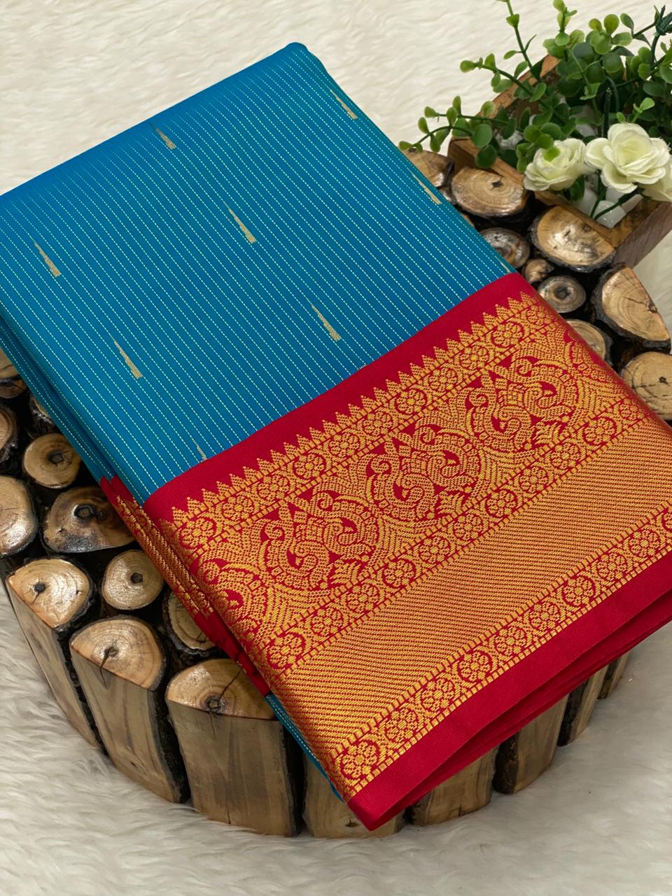 Premium Kanchi Korvai Border Saree