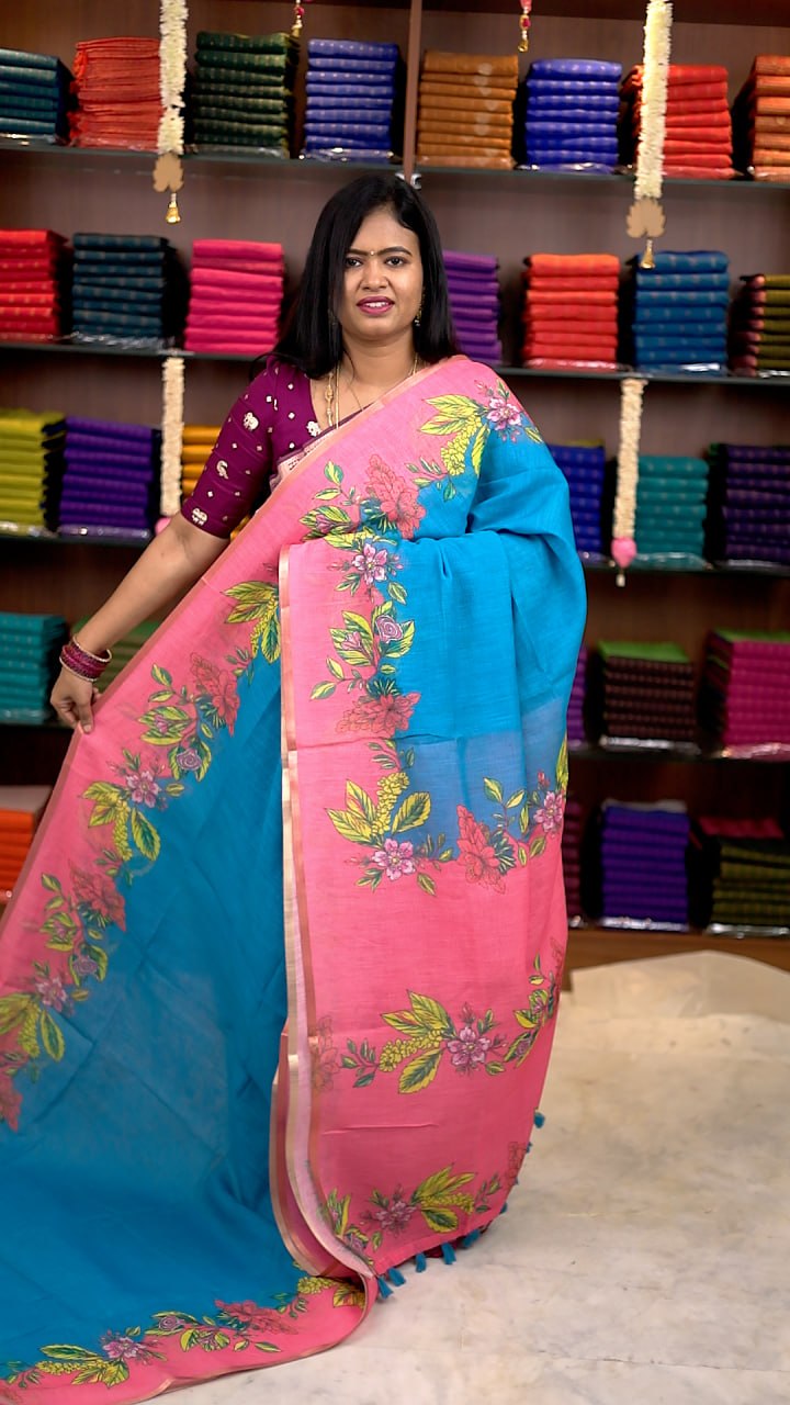 Linen Cotton Saree - Vol3