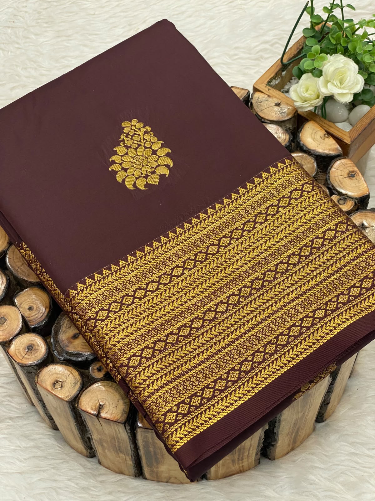 Chocolate Brown Bridal Sarees