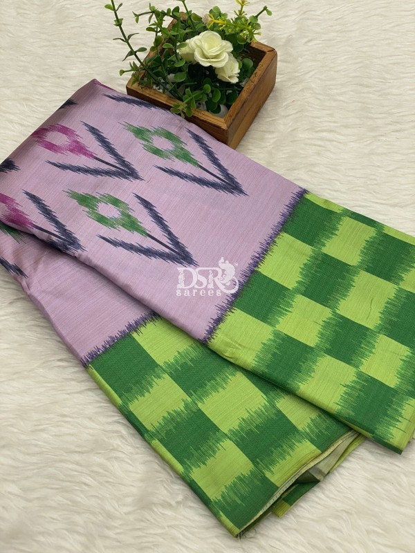 Pochampally Printed Italian Silk Saree