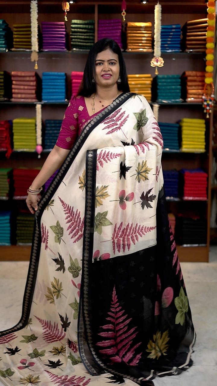 Viscose Chiffon Sarees - vol1